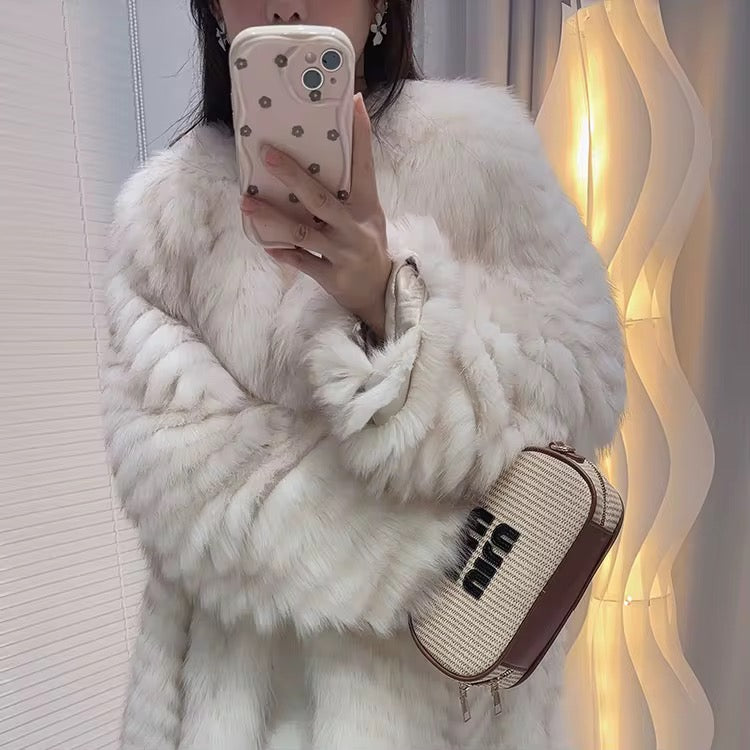 Real fur coat