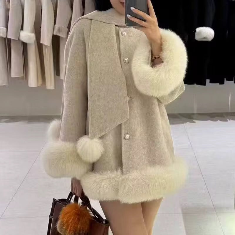 Fashionable Wool & Cashmere Coat